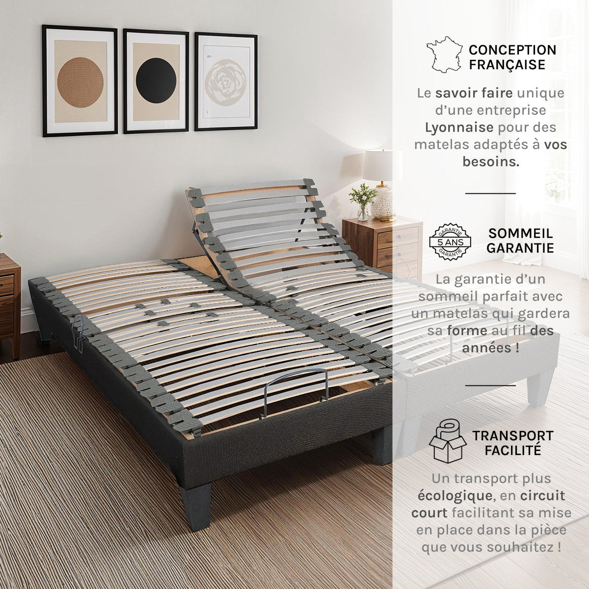 Sommier électrique à lattes AMIRAL