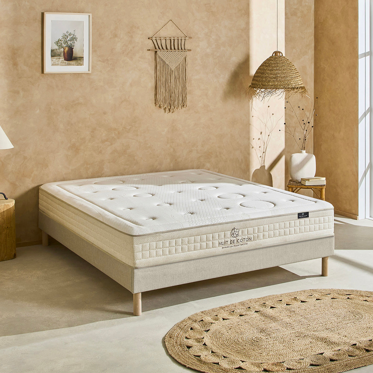 Ensemble Matelas Latex PRÉLUDE avec sommier