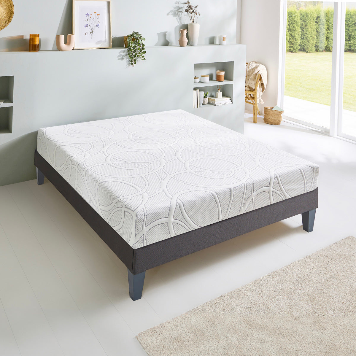 Ensemble Matelas Mémoire de forme EUPRAXIE avec sommier