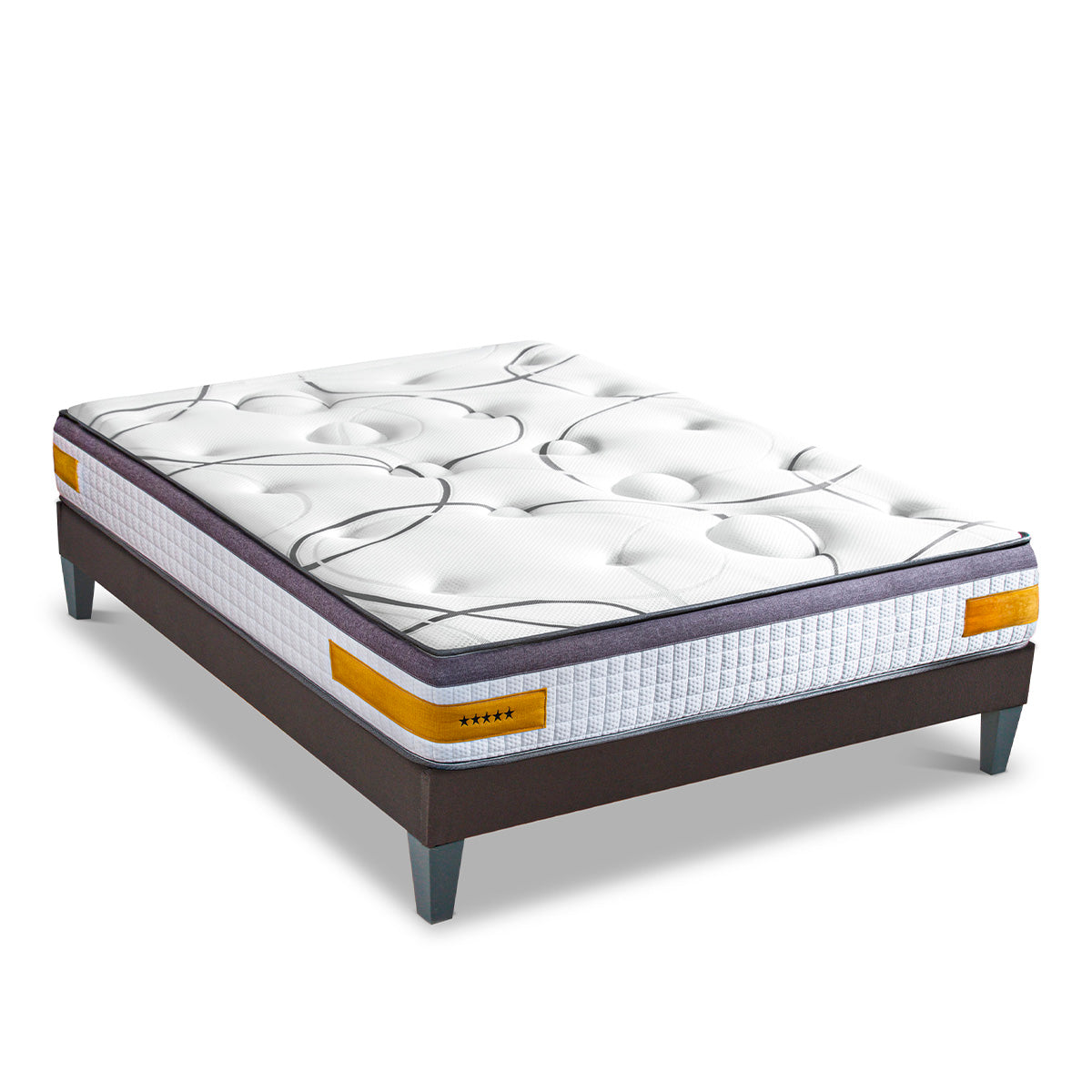 Ensemble Matelas Mémoire de forme COPENHAGUE avec sommier