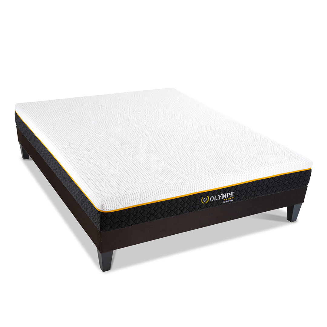 Ensemble Matelas Mémoire de forme Olympe avec Sommier