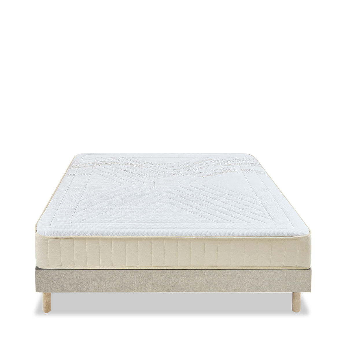 Ensemble Symphonie 2.0 - Matelas mémoire de forme moelleux + Sommier bois - 25 cm d'épaisseur