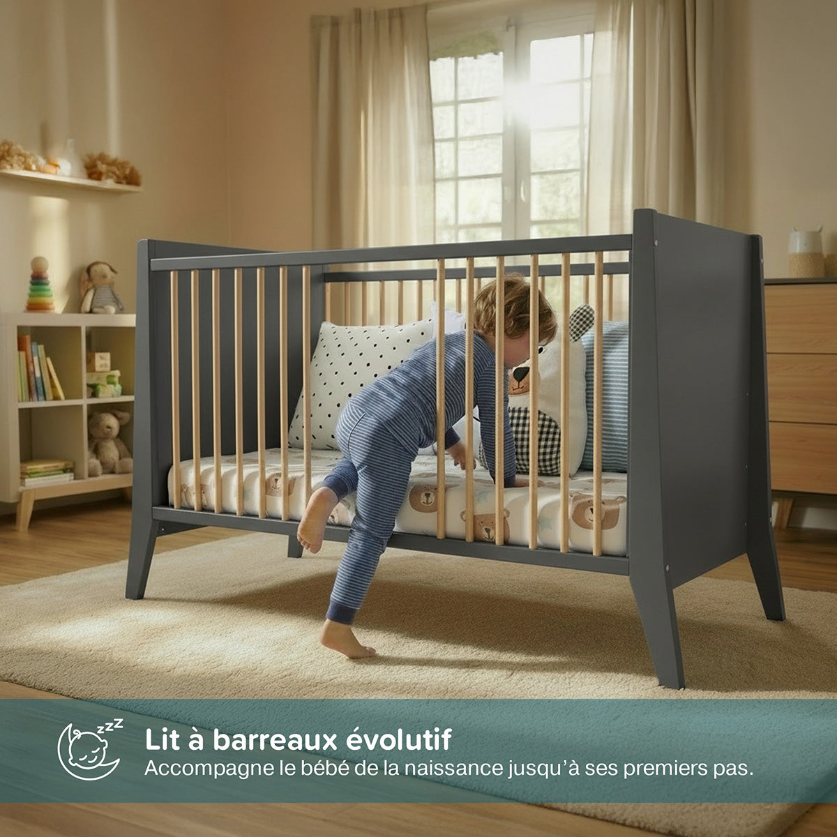 Lit bébé évolutif TIMEO