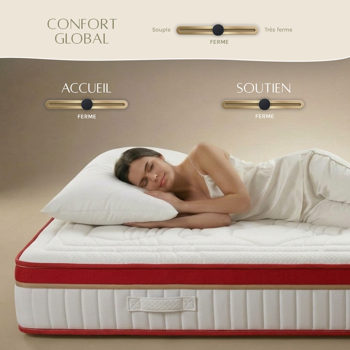 Ensemble Matelas SUPREME et Sommier SÉLÉNA