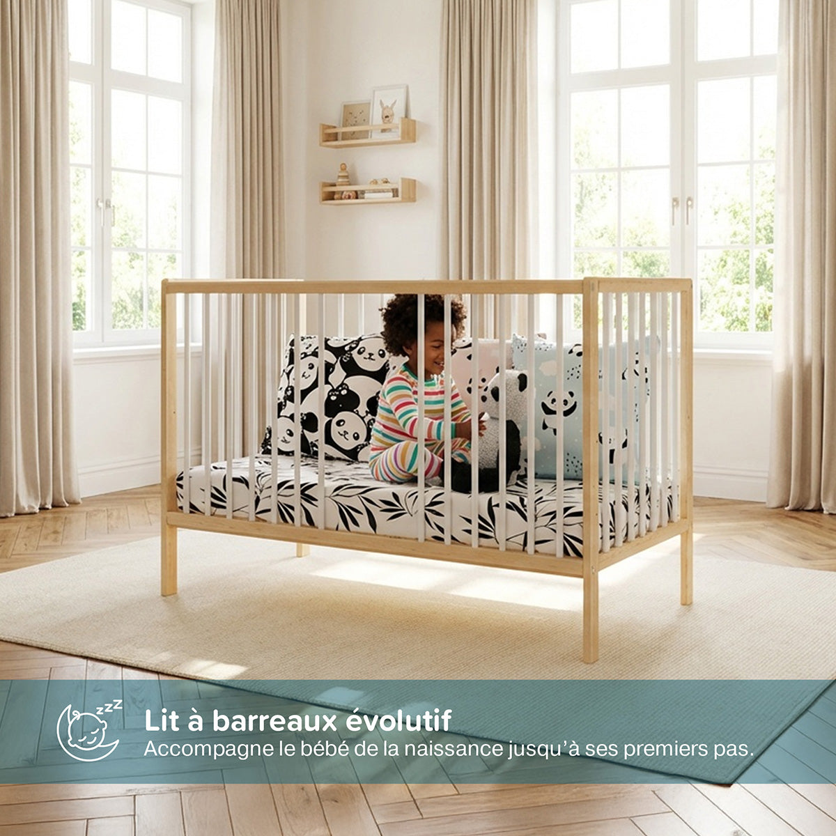 Lit bébé évolutif MATHIS