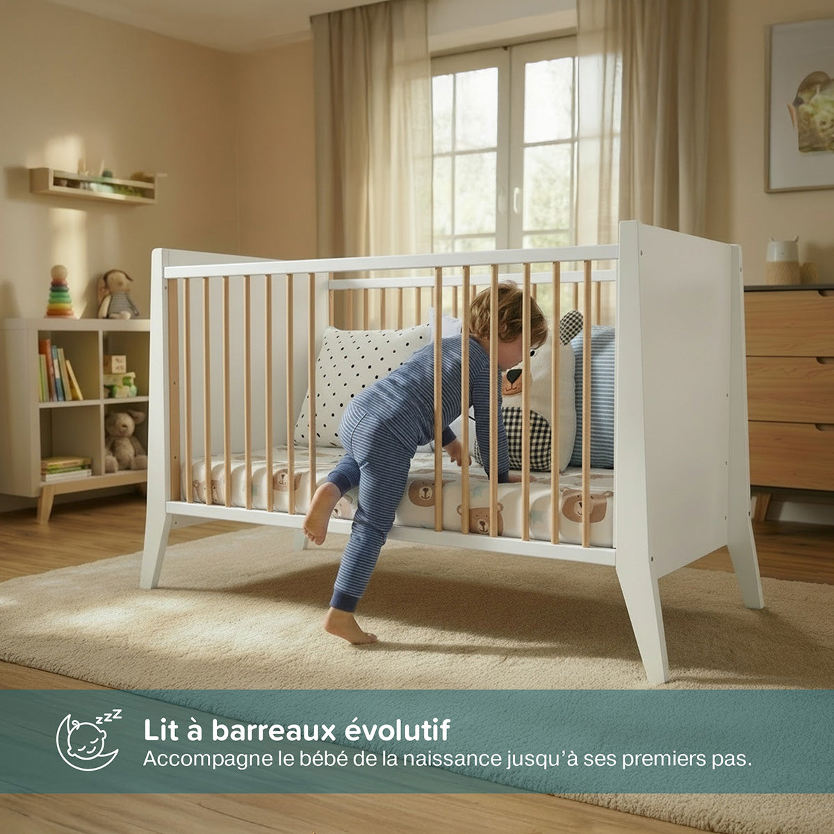 Lit bébé évolutif TIMEO
