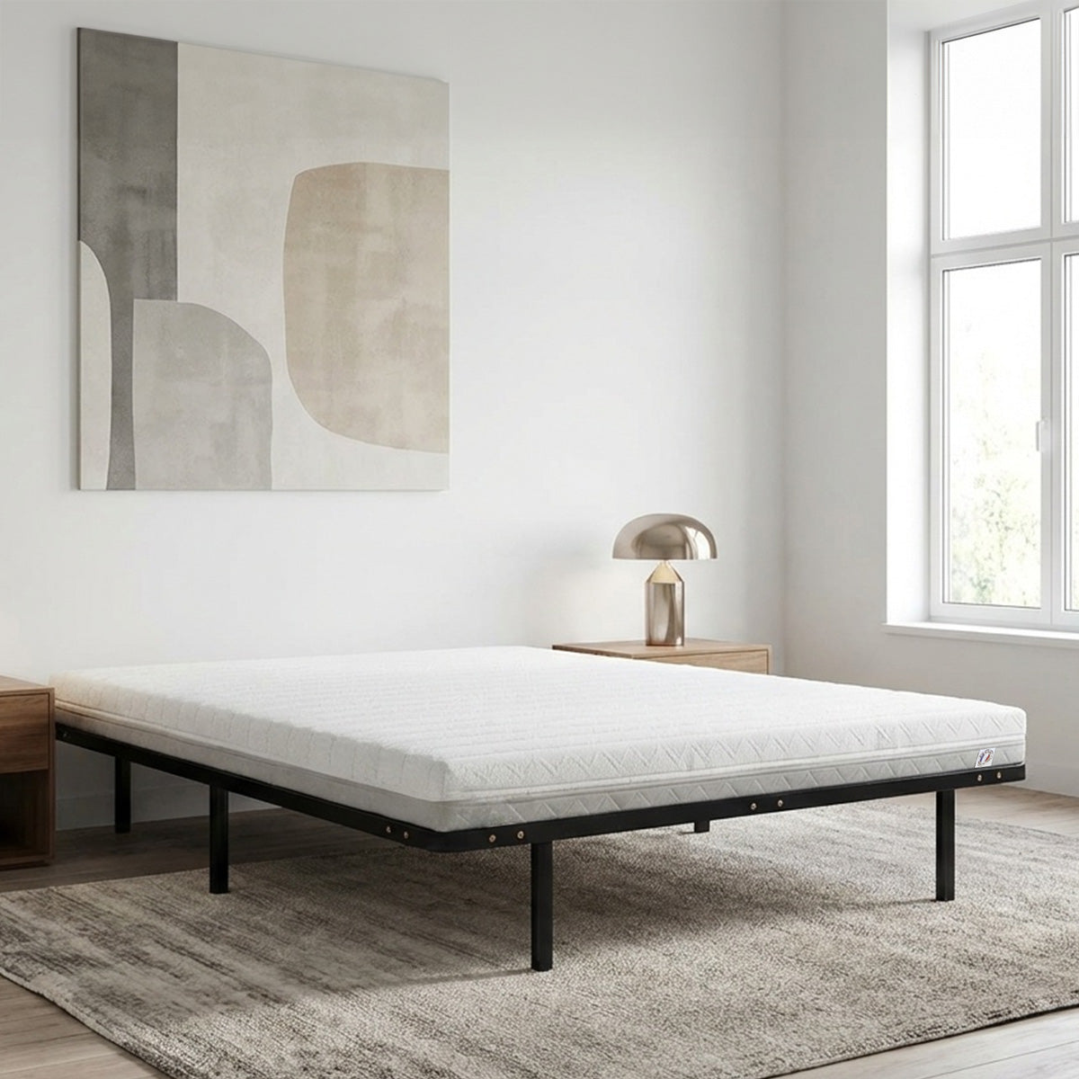Ensemble Matelas Mousse VENUS avec Cadre à lattes