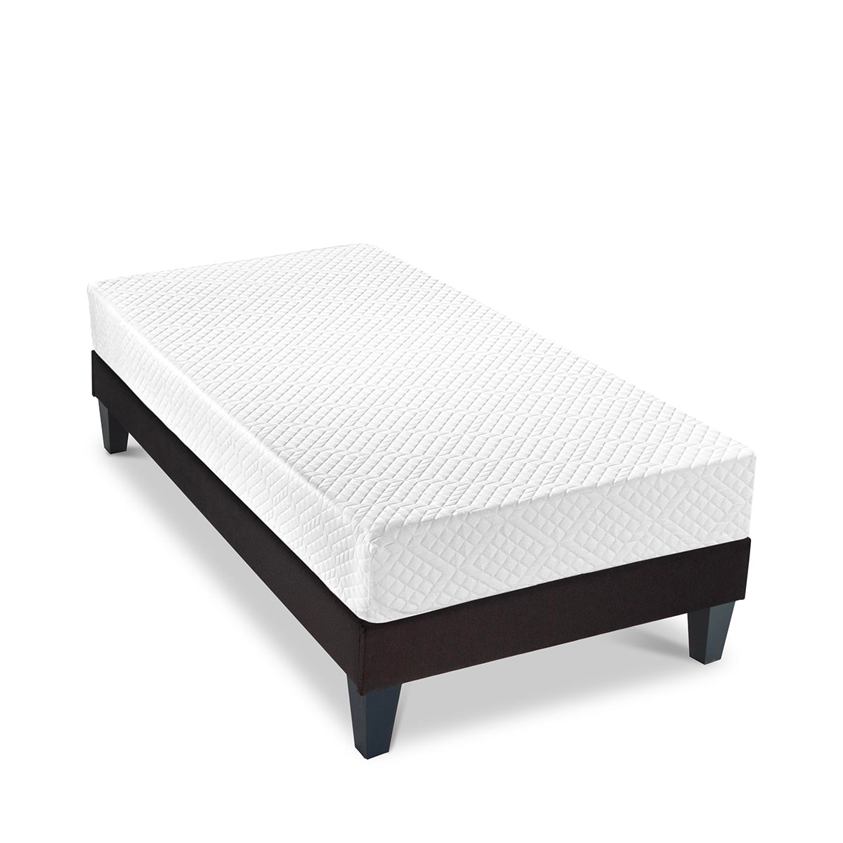 Ensemble Absolu - Matelas mousse mémoire de forme ferme + Sommier bois - 21 cm d'épaisseur