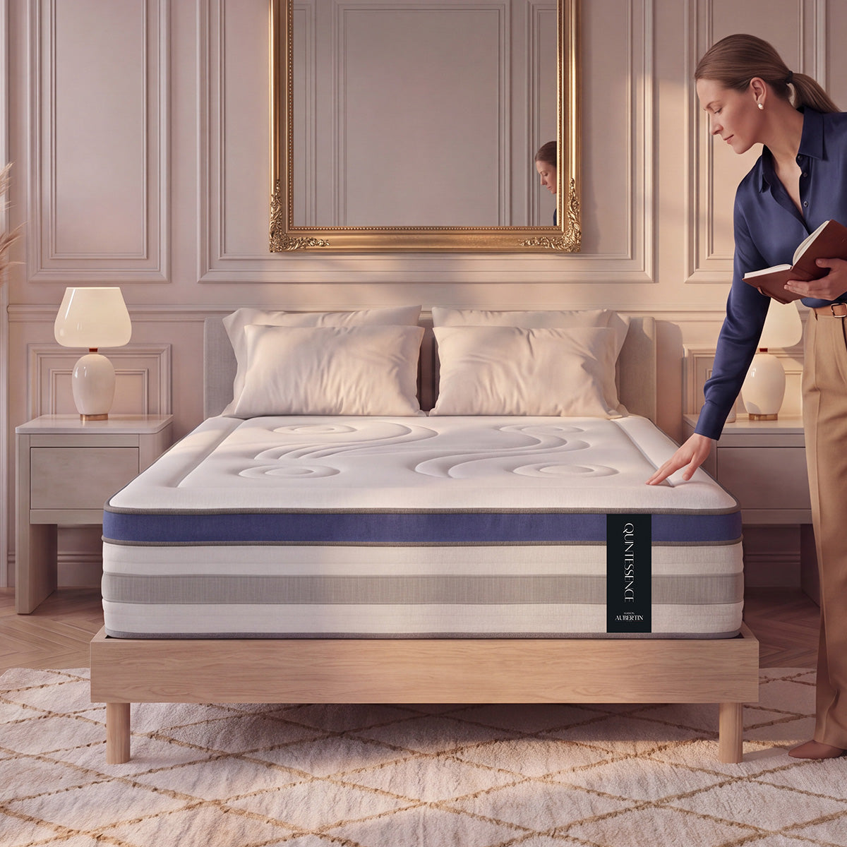 Ensemble Matelas QUINTESSENCE et Sommier SÉLÉNA