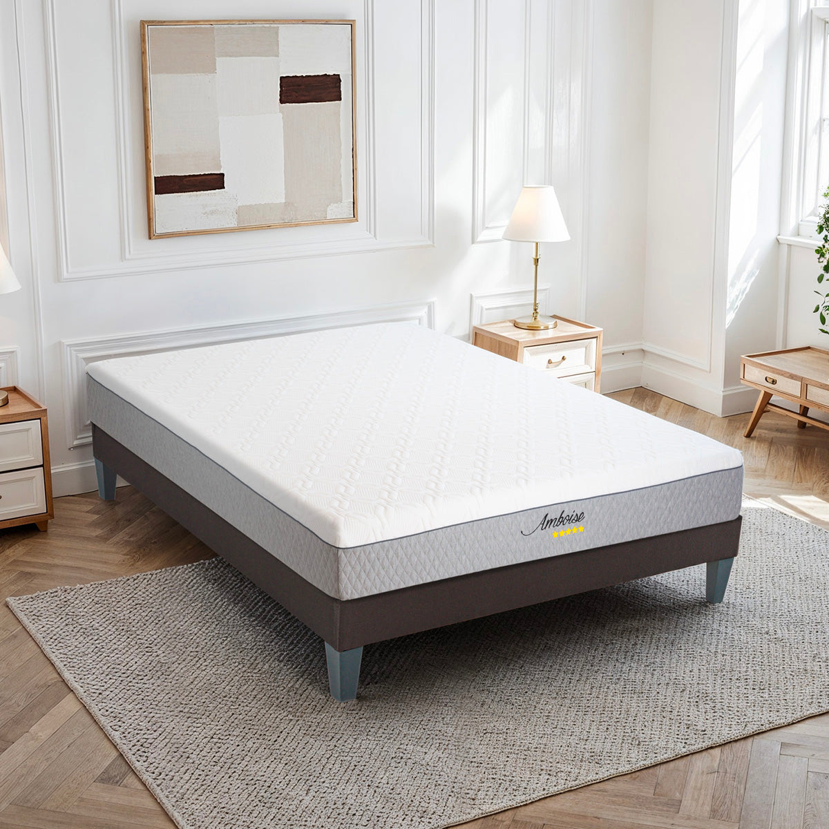Ensemble Matelas Mémoire de forme AMBOISE avec sommier