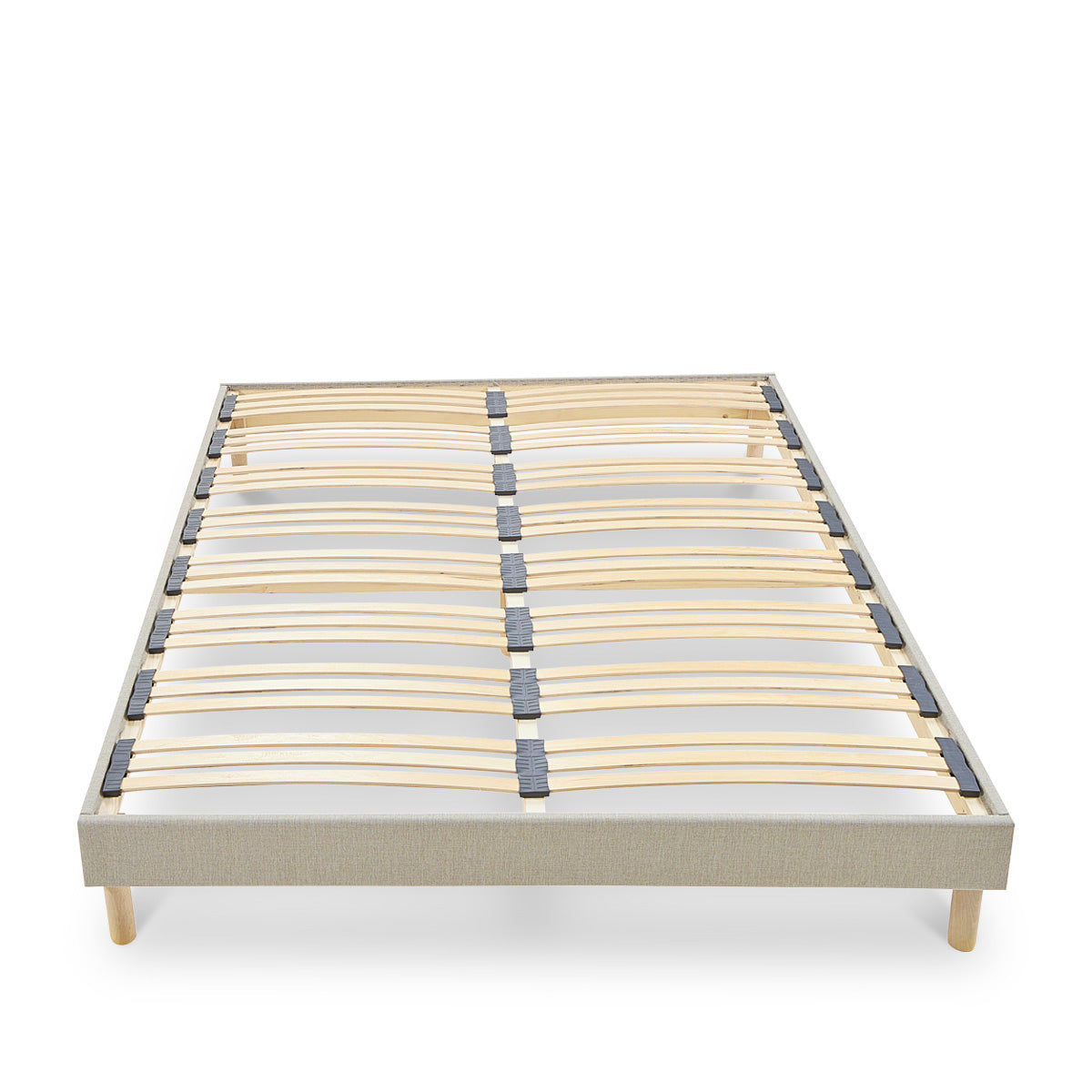 Sommier à lattes Tissu beige LINO