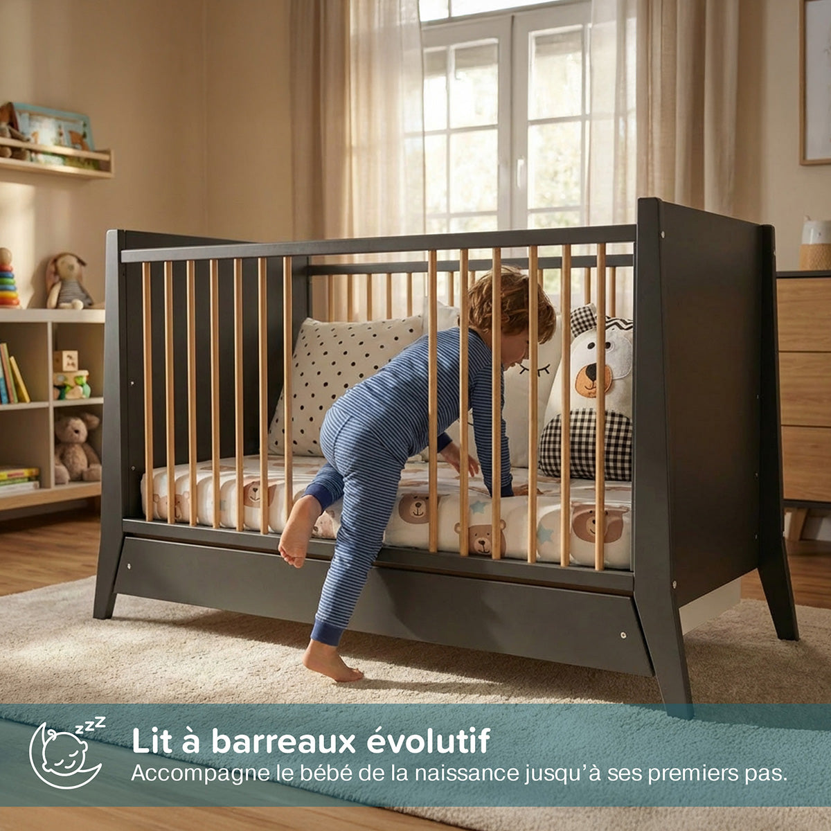 Lit bébé évolutif TIMEO