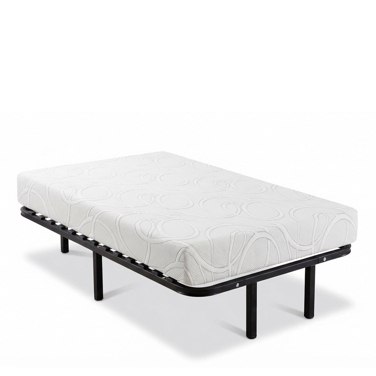 Ensemble Matelas Mémoire de forme EUPRAXIE avec Cadre à lattes
