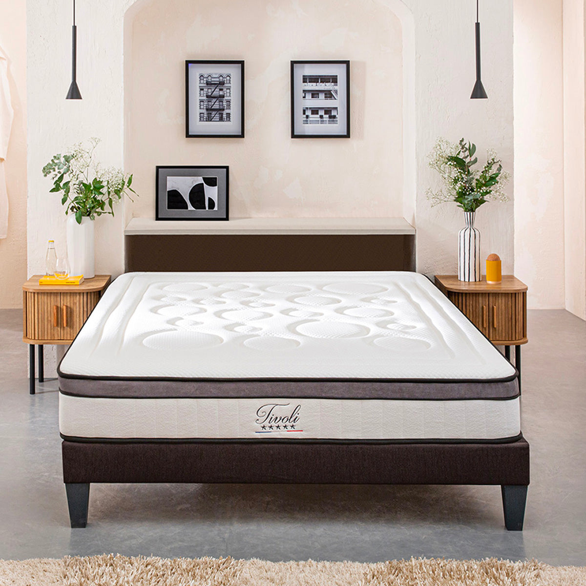 Ensemble Matelas Mémoire de forme TIVOLI avec sommier