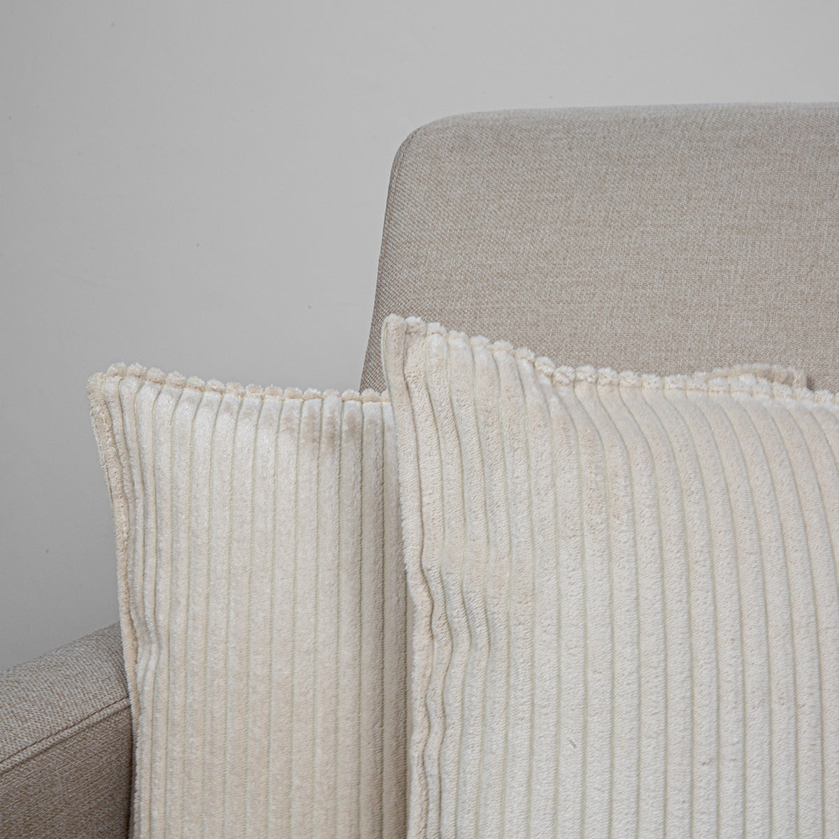 Lot de coussins velours côtelé MALO - Beige