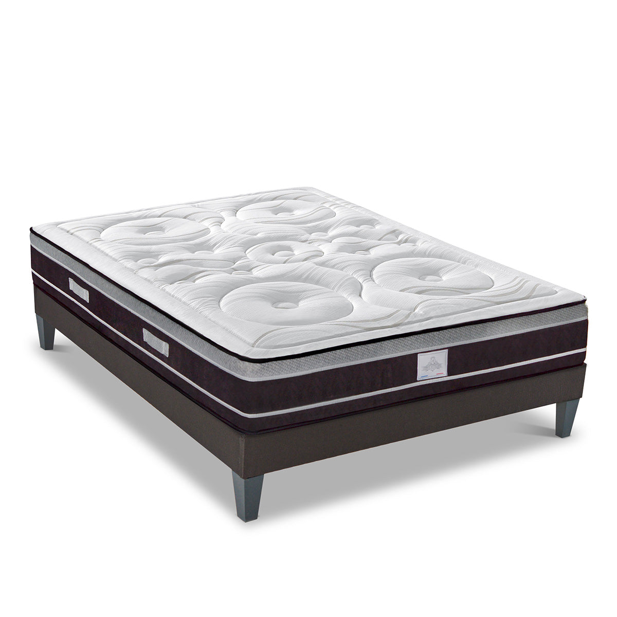 Ensemble DIVIN Matelas Ressorts ensachés + Sommier Bois