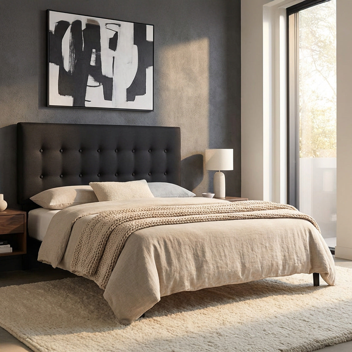 Tête de lit Capitonnée Tissu MARGOT