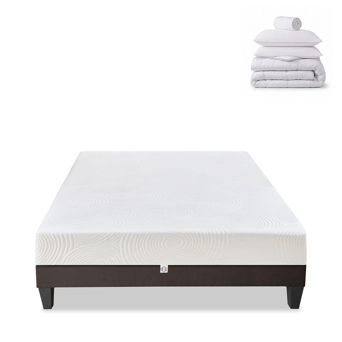 Prêt-à-dormir HÉRA avec Sommier, Couette, Oreillers et Protège-matelas
