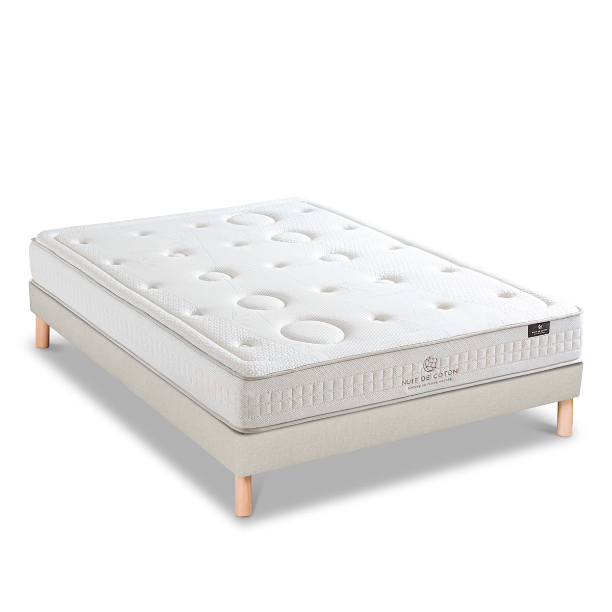 Ensemble Matelas Latex PRÉLUDE avec sommier