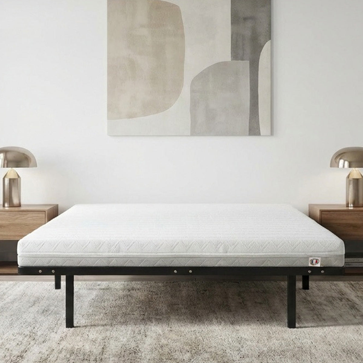 Ensemble Matelas Mousse VENUS avec Cadre à lattes