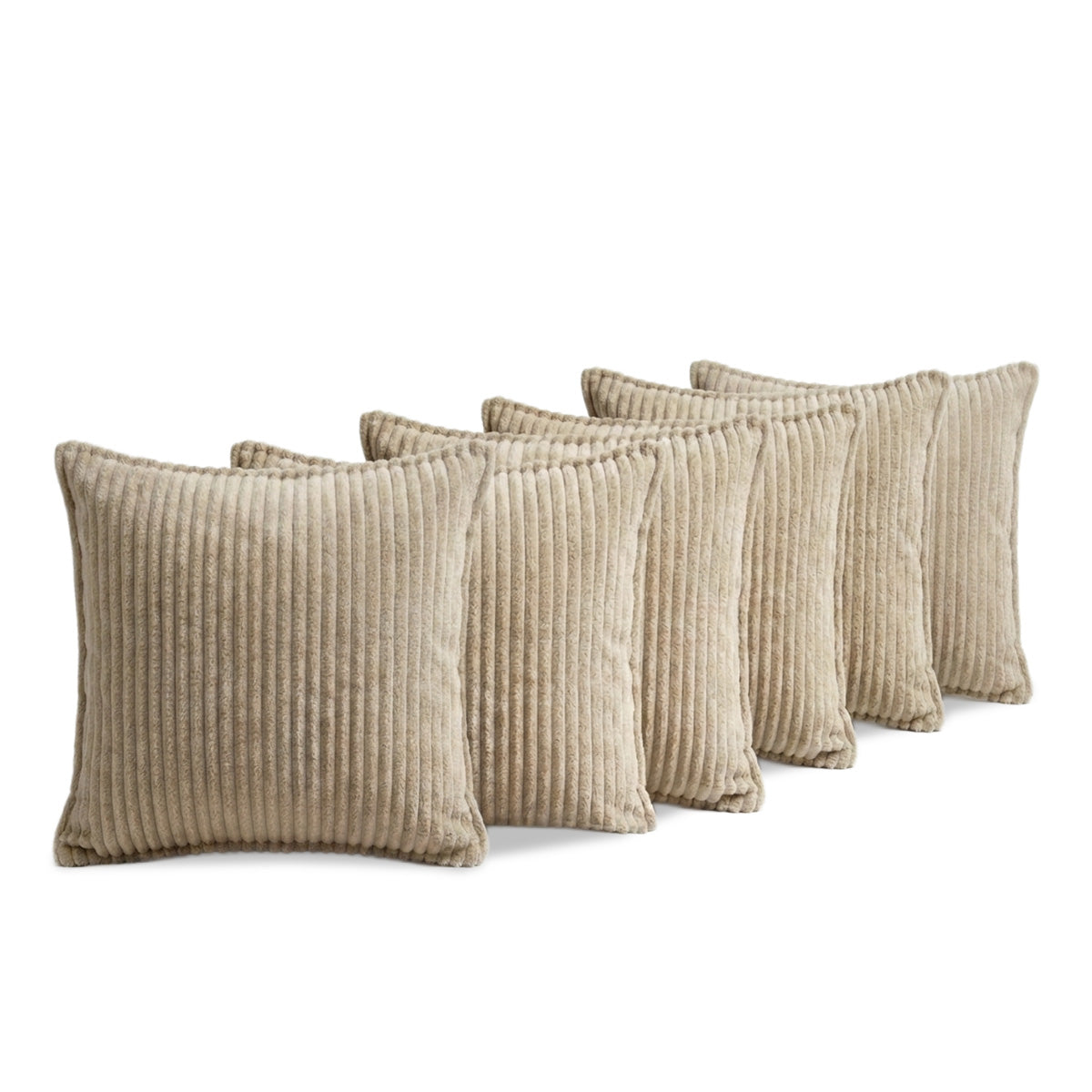 Lot de coussins velours côtelé MALO - Beige