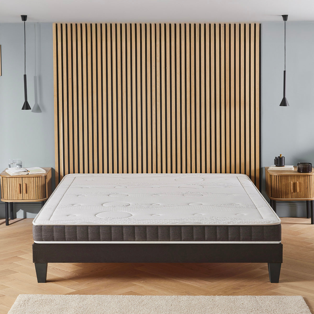 Ensemble Matelas Mémoire de forme INTUITION avec sommier