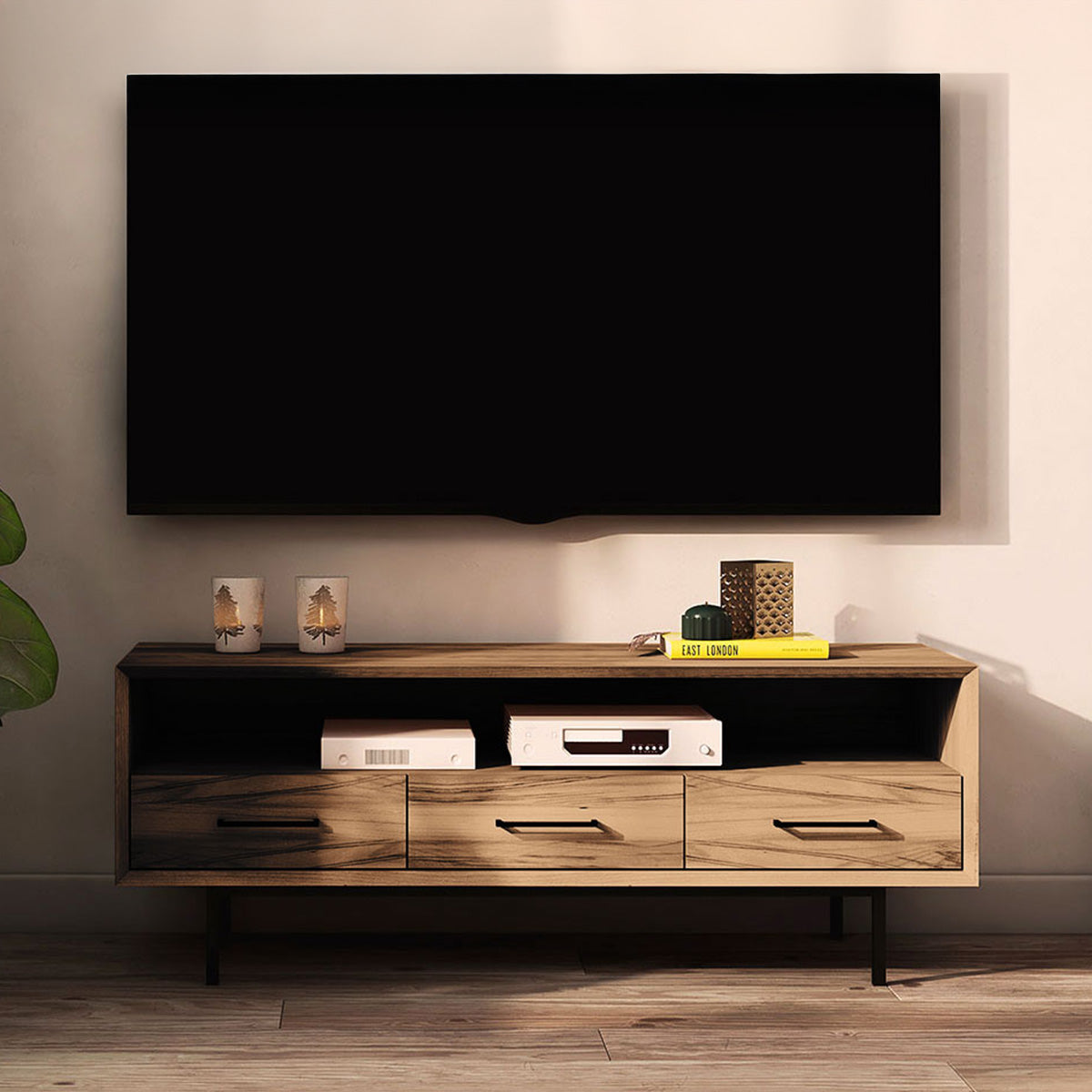 meuble-tv-144-cm-3-tiroirs-bois-massif-hetre-paola