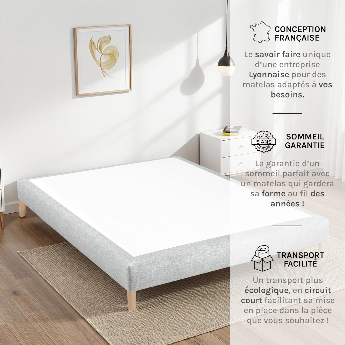 Sommier Tapissier Tissu SISAL