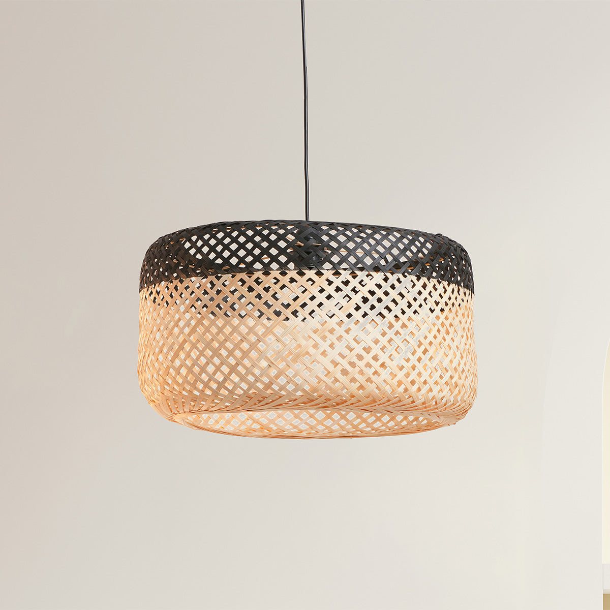 suspension-bambou-bicolore-ronde