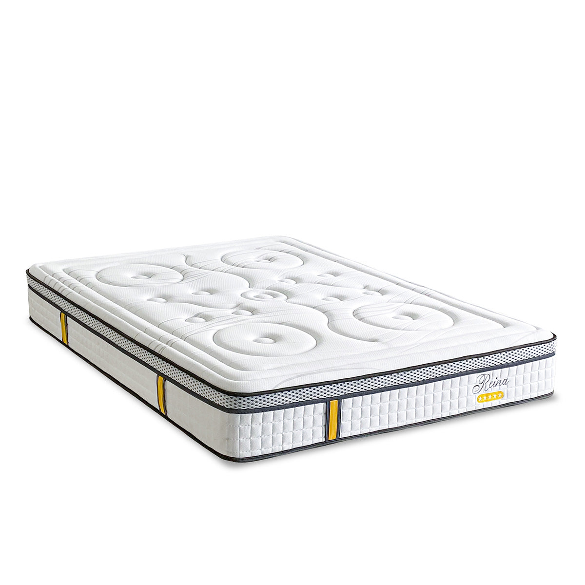 Matelas Reina 2.0 - Hybride ressorts ensachés + mémoire de forme - Équilibré - 26 cm d'épaisseur