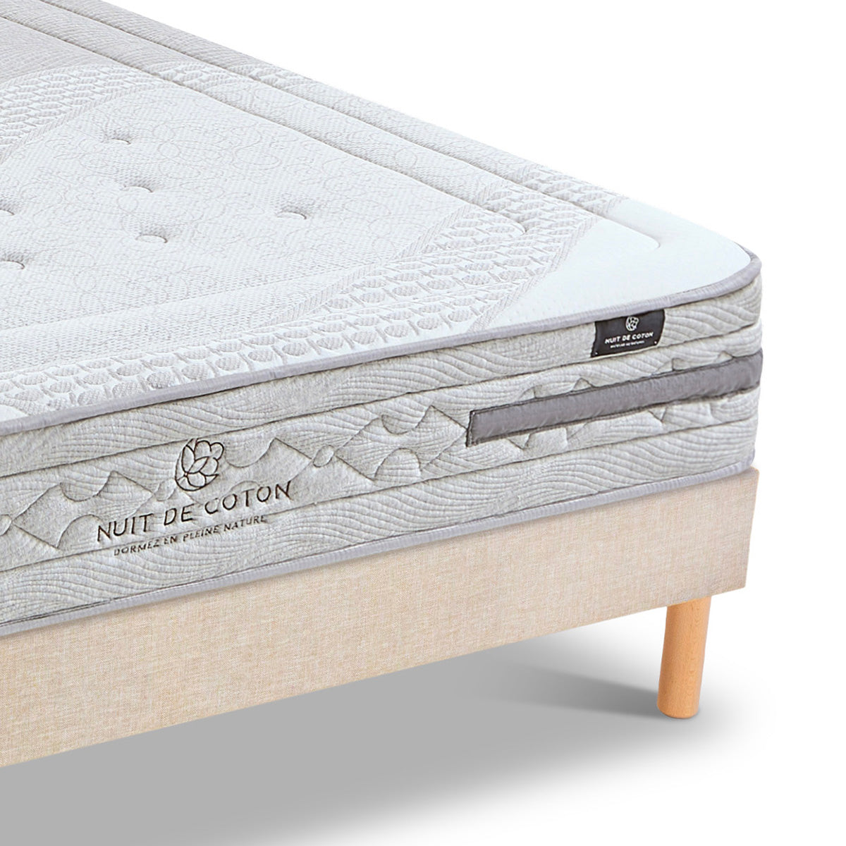 Ensemble Matelas Ressorts ensachés SÉRÉNADE avec sommier