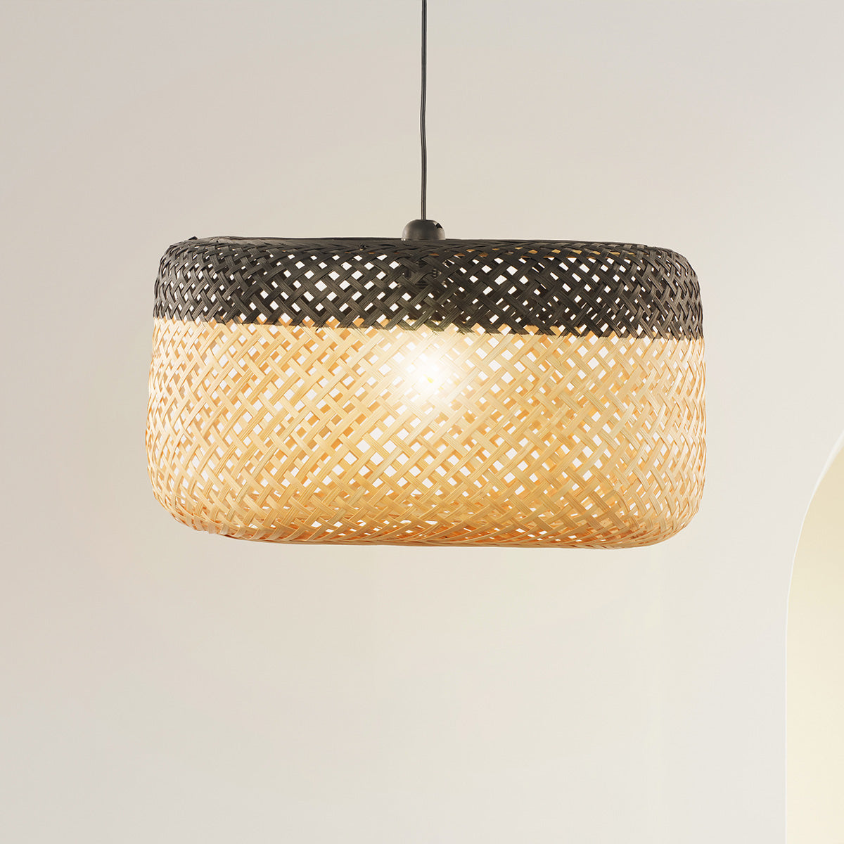 suspension-bambou-bicolore-ronde