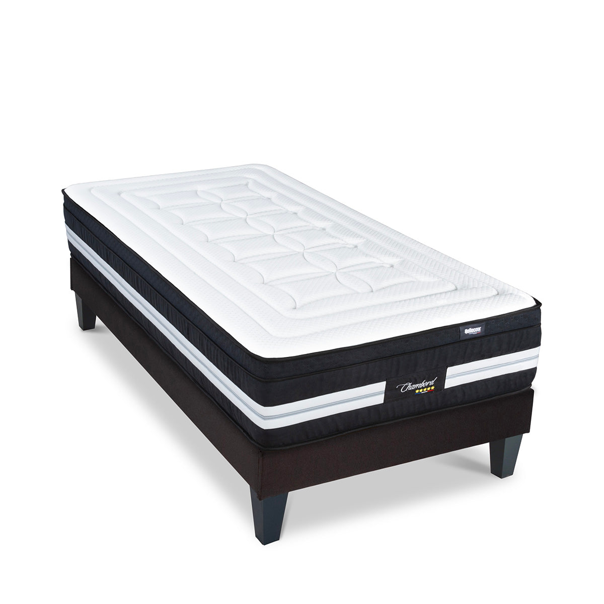 Ensemble Chambord - Matelas micro-ressorts moelleux + Sommier - 32 cm d'épaisseur