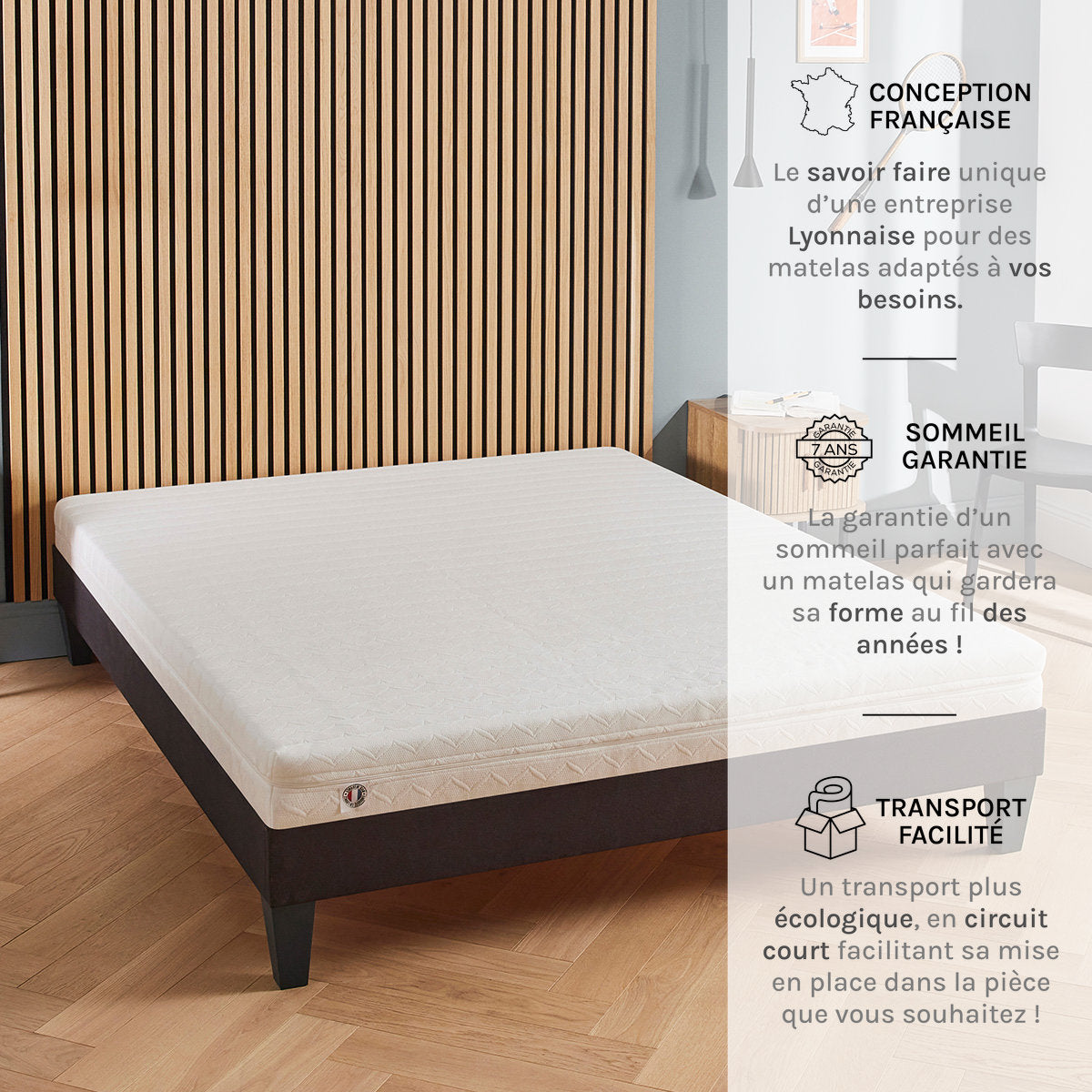Prêt-à-dormir EGIO avec Sommier, Couette, Oreillers et Protège-matelas
