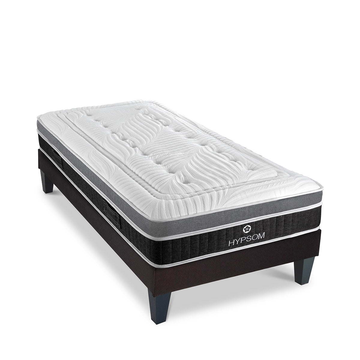 Ensemble ELEGANCE place Matelas Mémoire de forme + Sommier Bois