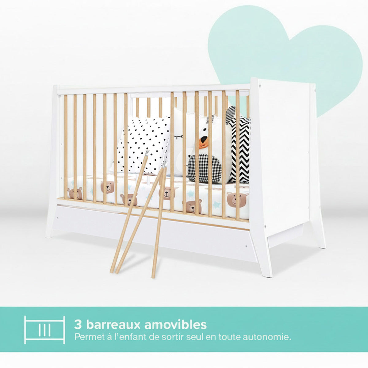 Lit bébé évolutif TIMEO