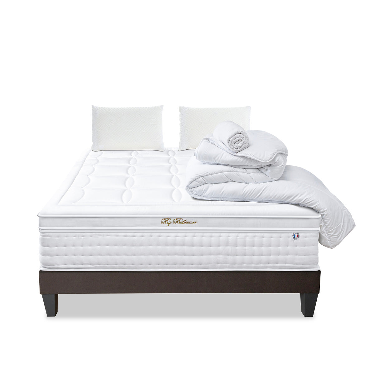 Prêt-à-dormir EMPEREUR avec Sommier, Couette, Oreillers et Protège-matelas
