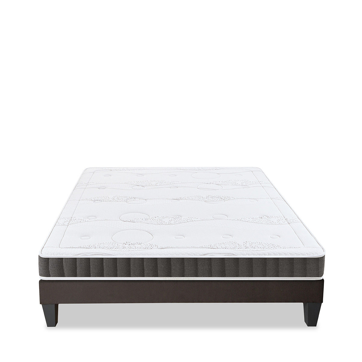 Ensemble Intuition - Matelas mémoire de forme + Sommier tri-lattes - 15 cm d'épaisseur - Accueil équilibré, soutien ferme