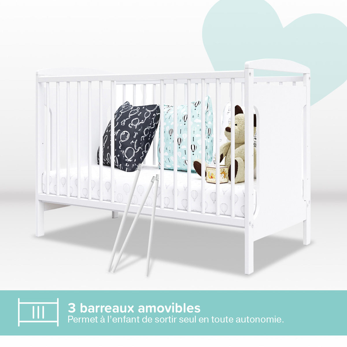 Lit bébé évolutif MARGOT