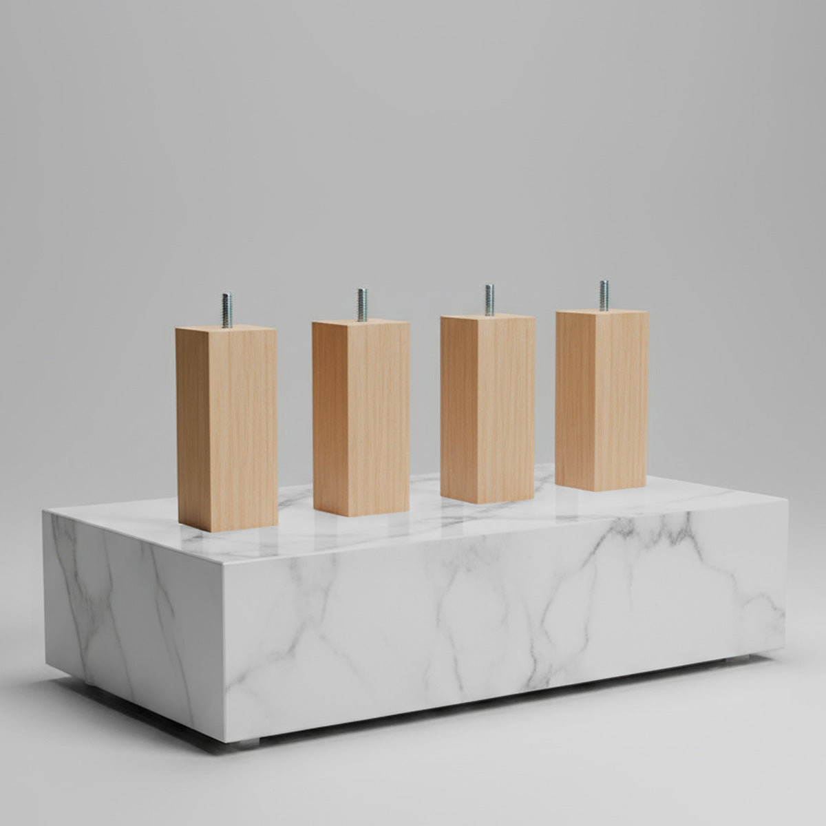 Pied de lit CARRÉ BOIS