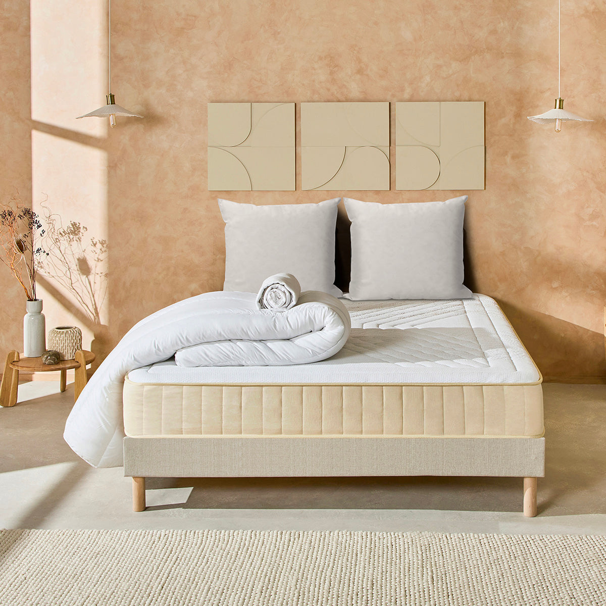 Prêt-à-dormir SYMPHONIE 2.0 avec Sommier, Couette, Oreillers et Protège-matelas