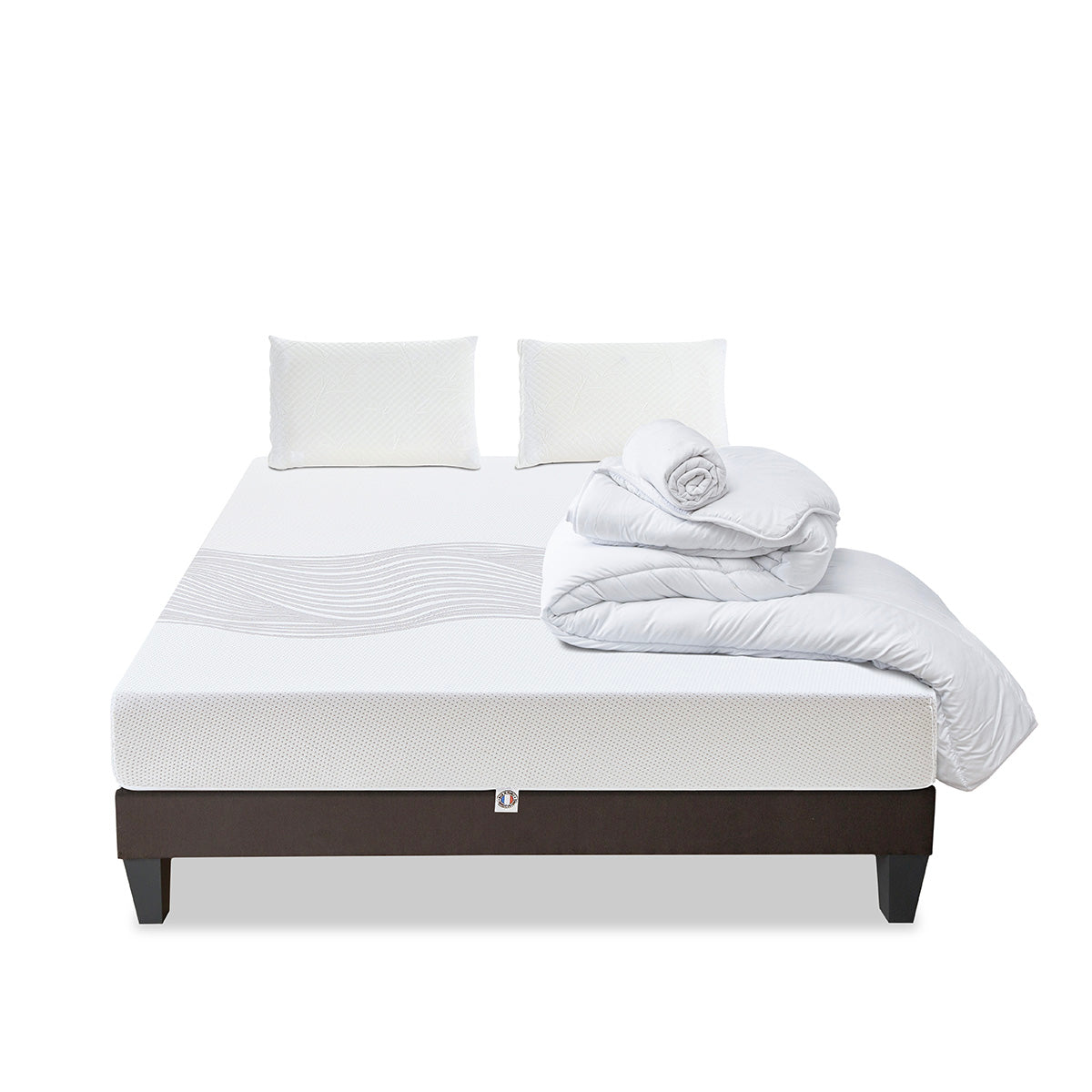 Prêt-à-dormir SENSITIVE avec Sommier, Couette, Oreillers et Protège-matelas