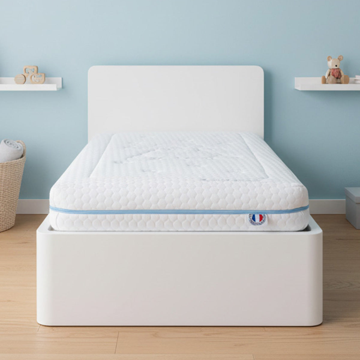 Matelas Mousse 14 cm BABY BLEU