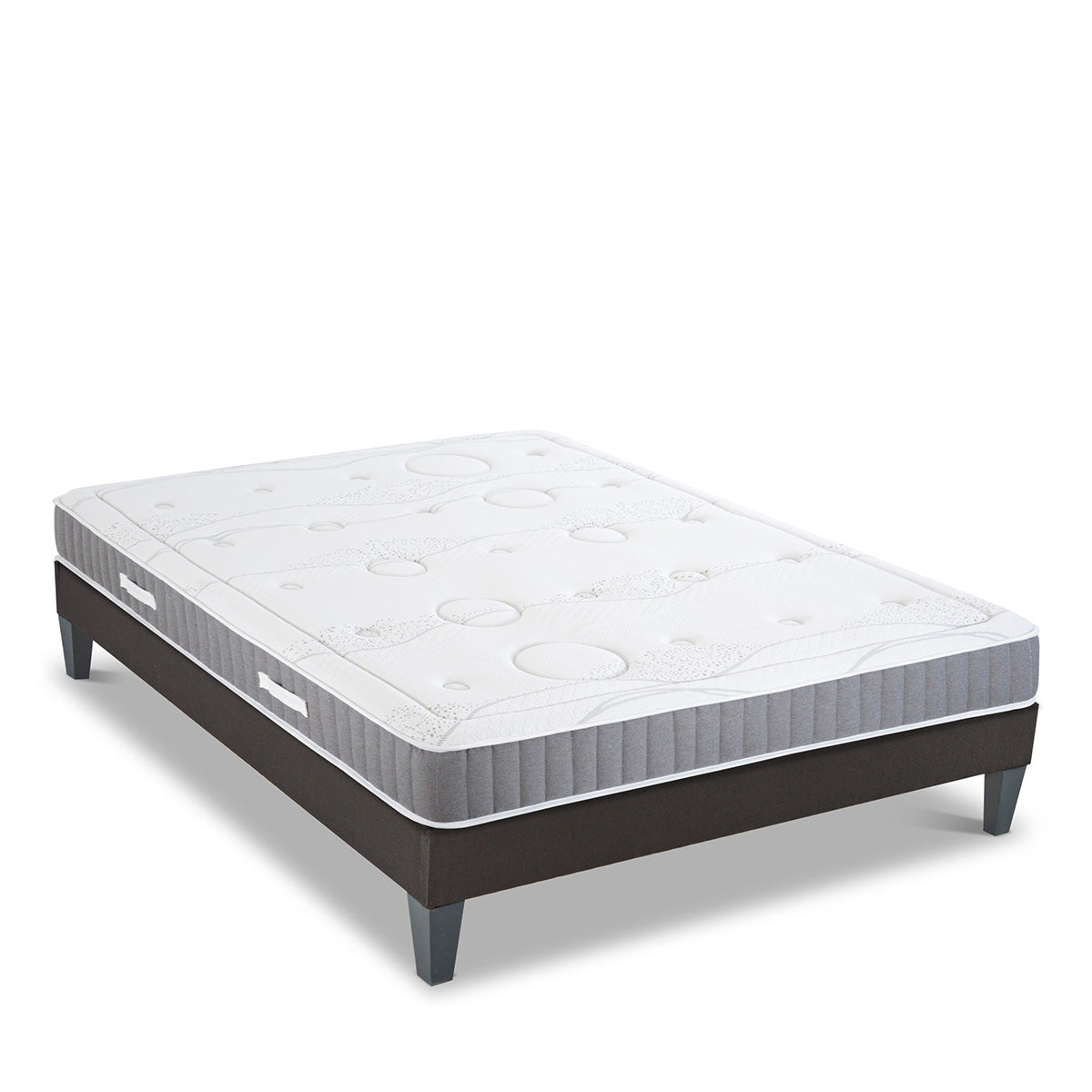 Ensemble Intuition - Matelas mémoire de forme + Sommier tri-lattes - 15 cm d'épaisseur - Accueil équilibré, soutien ferme