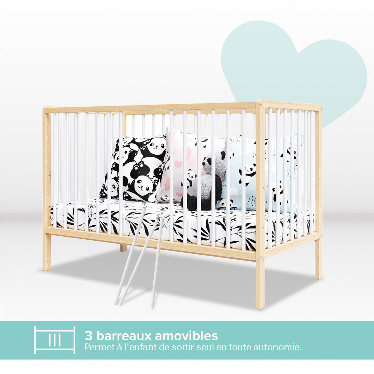 Lit bébé évolutif MATHIS