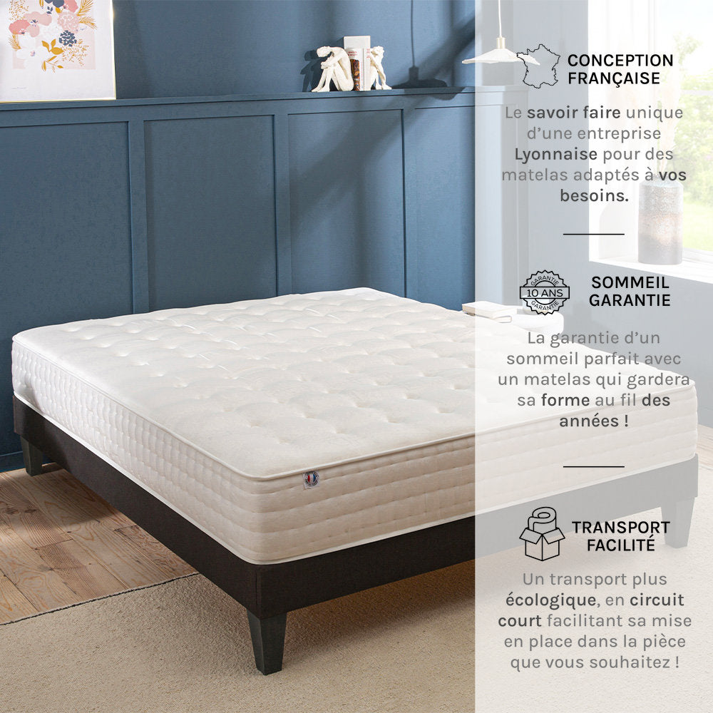 Ensemble Matelas Mémoire de forme CHÂTELET avec sommier