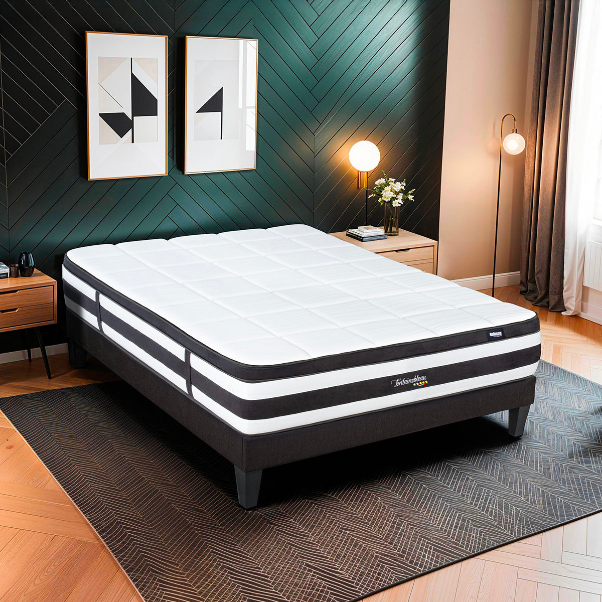 Ensemble Matelas Ressorts Ensachés FONTAINEBLEAU