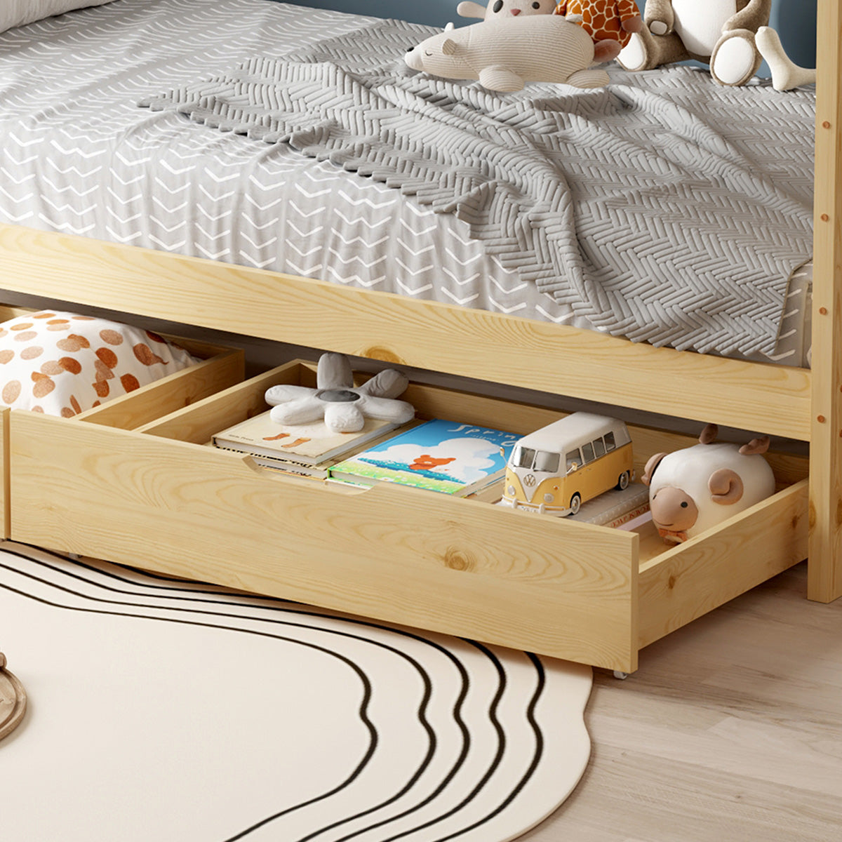 Lit cabane avec tiroir BAMBINO