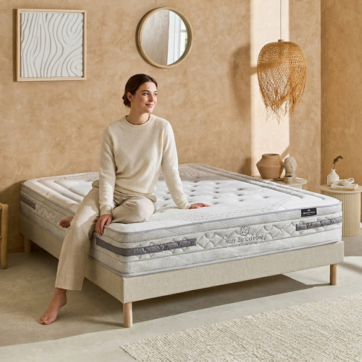 Matelas Sérénade - Ressorts ensachés - Équilibré - 26 cm d'épaisseur