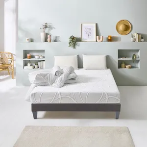 Prêt-à-dormir EUPRAXIE avec Sommier, Couette, Oreillers et Protège-matelas 